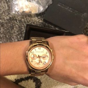 Rose gold Micheal Kors watch